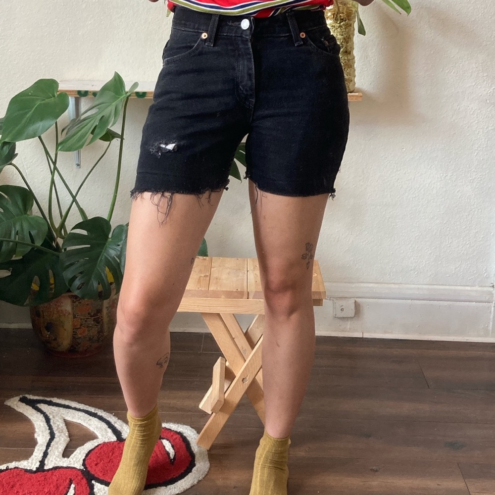 Vintage Levi’s 517 distressed cut off shorts